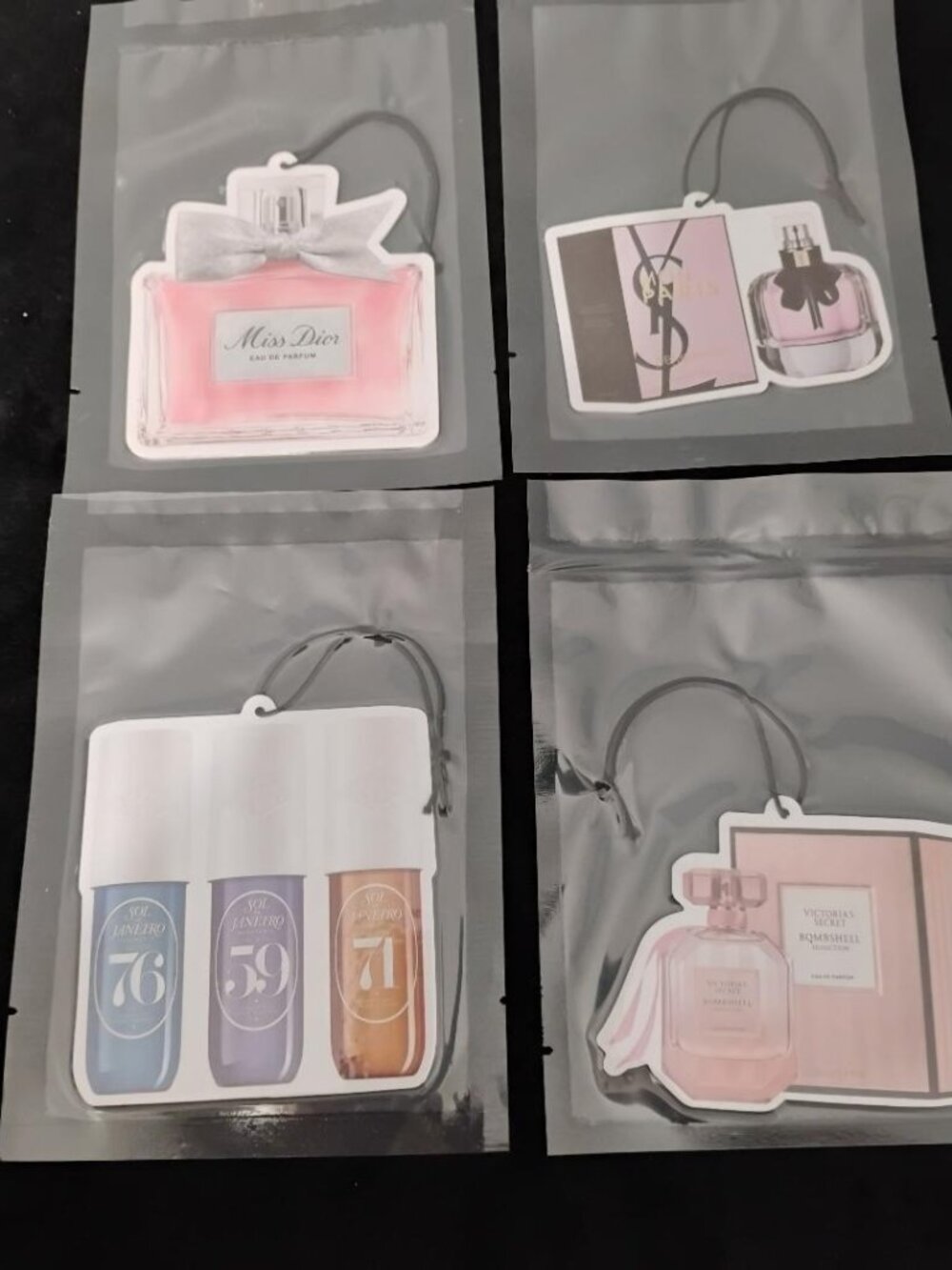 Luxury Designer Perfume Air Freshener Set Of 4 New - Picture 1 of 5
